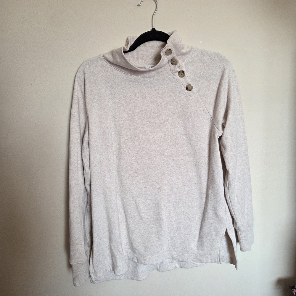 Cozy Tan J CREW size S Button-Up Sweater